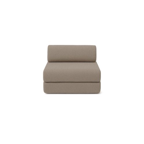 Canapé Droit Convertible 3 Places - Tissu Lisse - Taupe