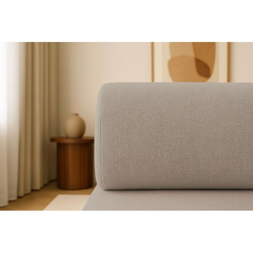 Méridienne Modulable Et Convertible - Tissu Lisse - Taupe