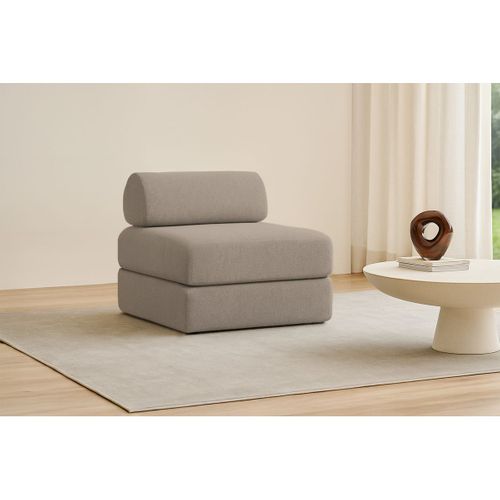 Fauteuil Modulable Et Convertible - Tissu Lisse - Taupe