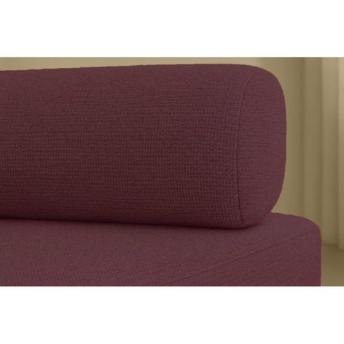 Canapé D'angle Convertible 6,5 Places - Tissu Lisse - Rouge