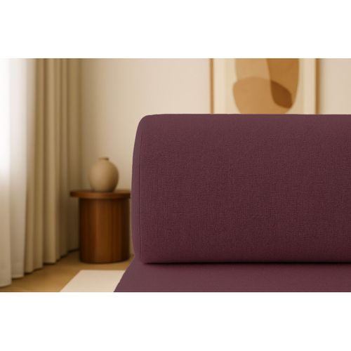 Méridienne Modulable Et Convertible - Tissu Lisse - Rouge