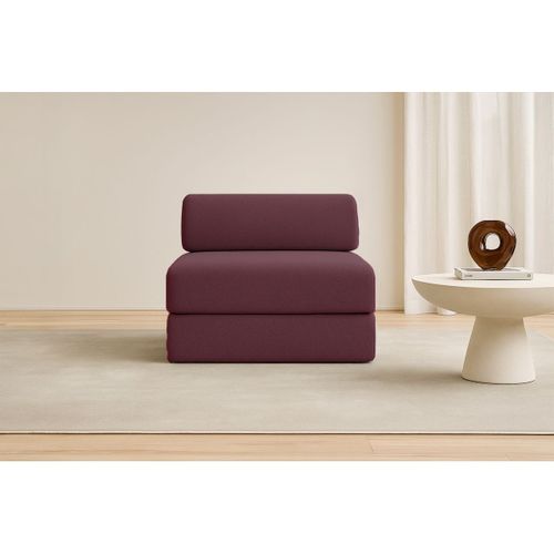 Fauteuil Modulable Et Convertible - Tissu Lisse - Rouge