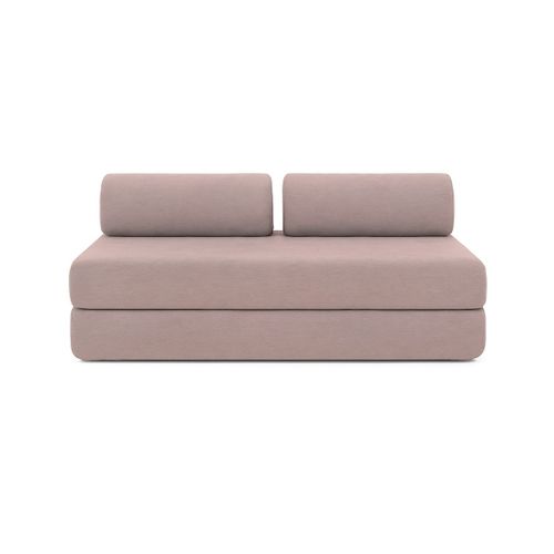Canapé D'angle Convertible 6,5 Places - Tissu Lisse - Rose