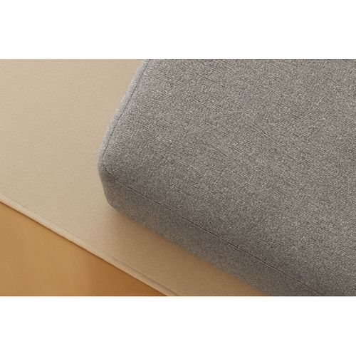 Pouf Modulable Et Convertible - Tissu Lisse - Gris Clair