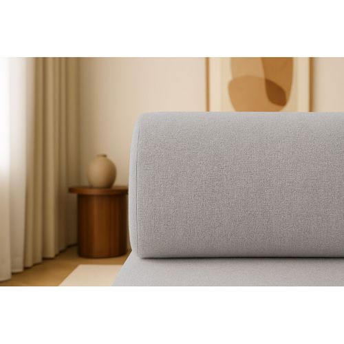 Méridienne Modulable Et Convertible - Tissu Lisse - Gris Clair