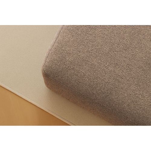 Pouf Modulable Et Convertible - Tissu Lisse - Marron