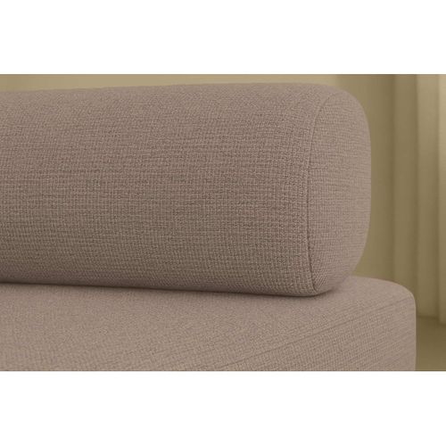 Canapé Droit Convertible 3,5 Places - Tissu Lisse - Marron