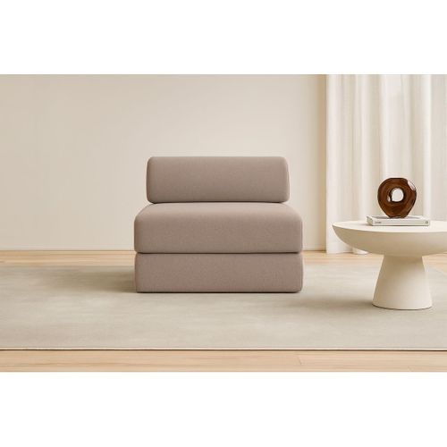 Fauteuil Modulable Et Convertible - Tissu Lisse - Marron