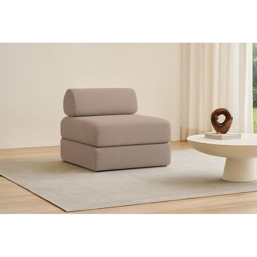 Fauteuil Modulable Et Convertible - Tissu Lisse - Marron
