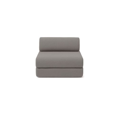 Canapé Droit Convertible 3 Places - Tissu Lisse - Gris