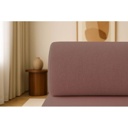 Pouf Modulable Et Convertible - Tissu Lisse - Terracotta