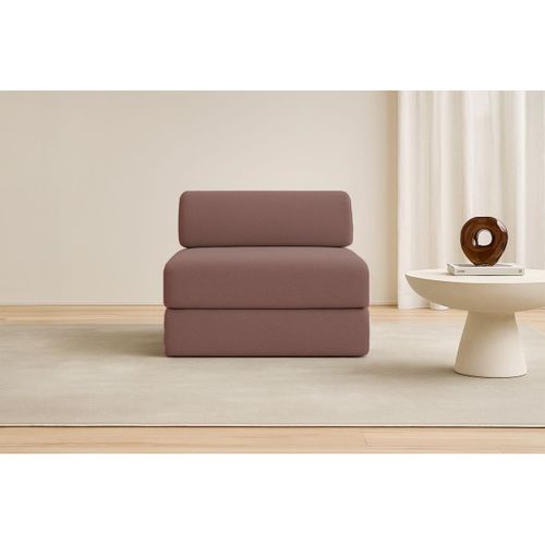 Fauteuil Modulable Et Convertible - Tissu Lisse - Terracotta