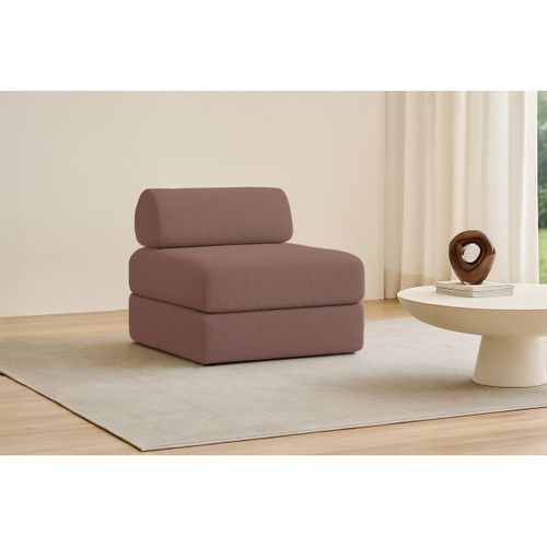 Fauteuil Modulable Et Convertible - Tissu Lisse - Terracotta
