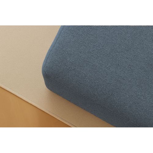 Pouf Modulable Et Convertible - Tissu Lisse - Bleu
