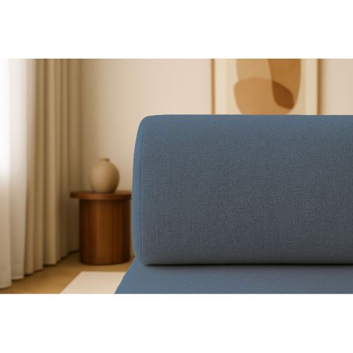 Méridienne Modulable Et Convertible - Tissu Lisse - Bleu
