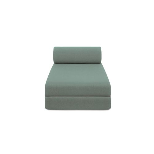 Méridienne Modulable Et Convertible - Tissu Lisse - Bleu Vert