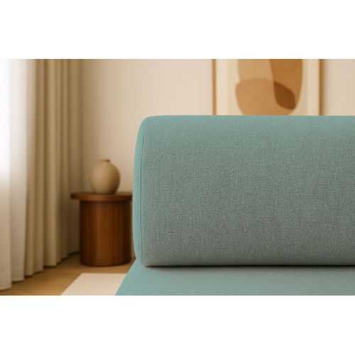Méridienne Modulable Et Convertible - Tissu Lisse - Bleu Vert