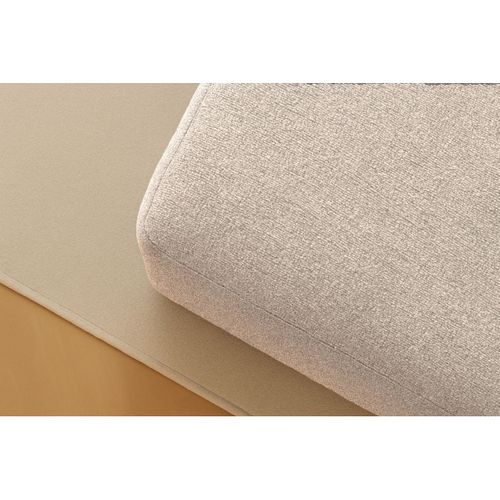 Pouf Modulable Et Convertible - Tissu Lisse - Beige