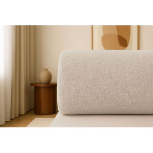 Méridienne Modulable Et Convertible - Tissu Lisse - Beige