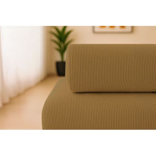 Fauteuil Modulable Et Convertible - Velours Côtelé - Jaune