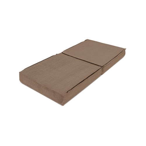 Canapé D'angle Convertible 4 Places - Velours Côtelé - Taupe