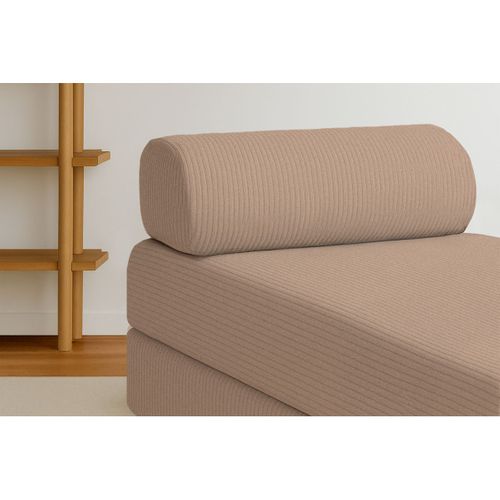 Méridienne Modulable Et Convertible - Velours Côtelé - Taupe