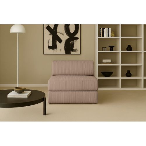 Fauteuil Modulable Et Convertible - Velours Côtelé - Taupe