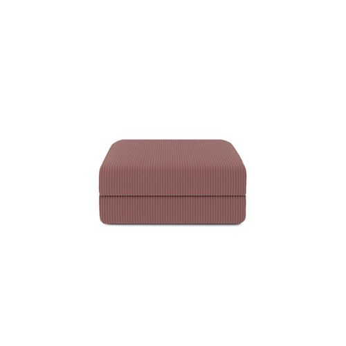 Pouf Modulable Et Convertible - Velours Côtelé - Rose