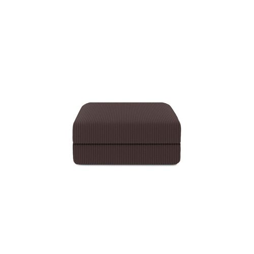 Pouf Modulable Et Convertible - Velours Côtelé - Marron
