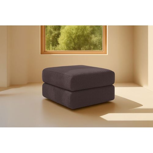 Pouf Modulable Et Convertible - Velours Côtelé - Marron