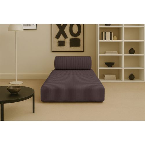 Fauteuil Modulable Et Convertible - Velours Côtelé - Marron