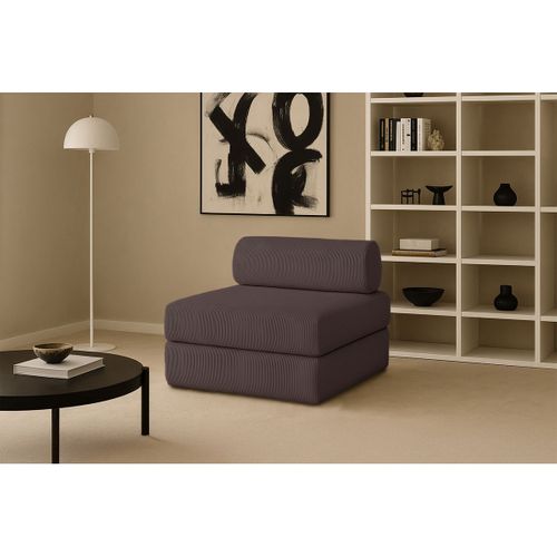 Fauteuil Modulable Et Convertible - Velours Côtelé - Marron