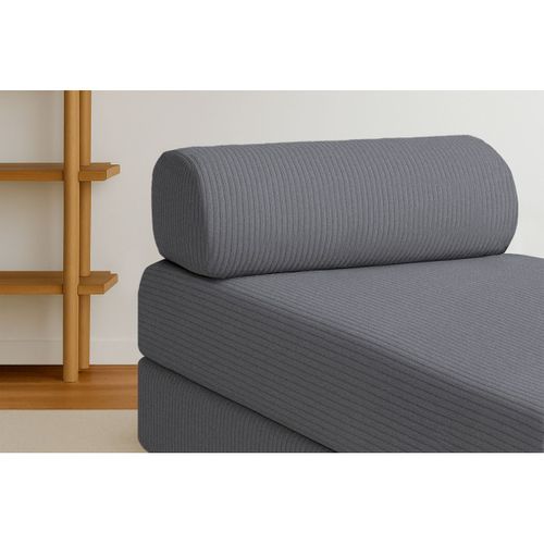 Méridienne Modulable Et Convertible - Velours Côtelé - Gris