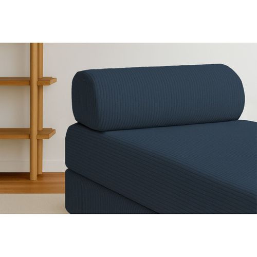 Méridienne Modulable Et Convertible - Velours Côtelé - Bleu