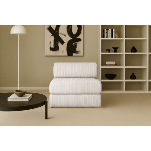 Fauteuil Modulable Et Convertible - Velours Côtelé - Blanc