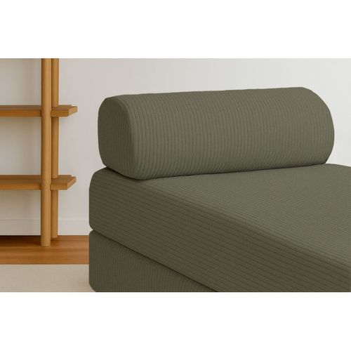 Méridienne Modulable Et Convertible - Velours Côtelé - Vert