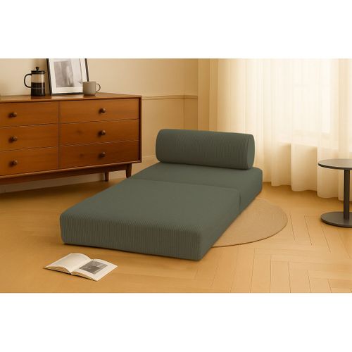 Fauteuil Modulable Et Convertible - Velours Côtelé - Vert