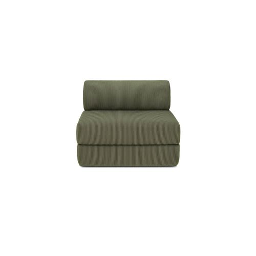 Fauteuil Modulable Et Convertible - Velours Côtelé - Vert