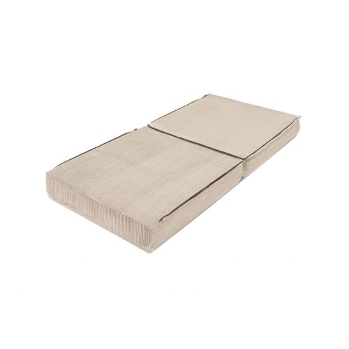 Canapé D'angle Convertible 4 Places - Velours Côtelé - Beige