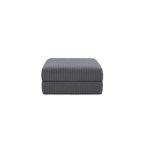 Pouf Modulable Et Convertible - Velours Côtelé XL - Gris