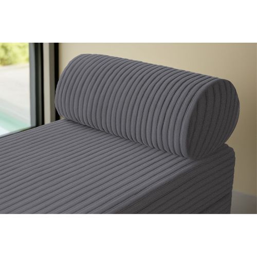 Pouf Modulable Et Convertible - Velours Côtelé XL - Gris