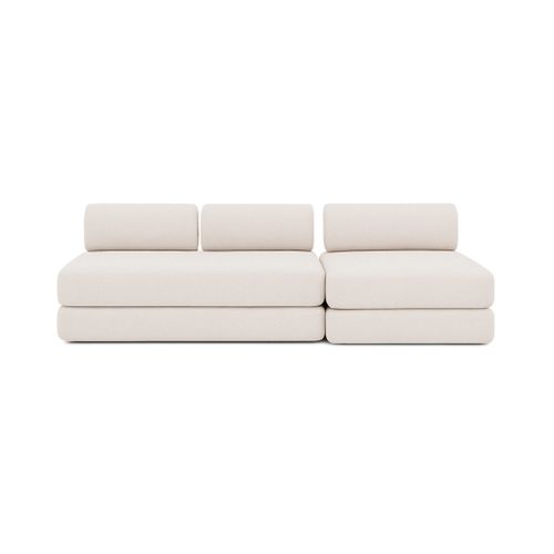 Canapé Droit Convertible 4 Places - Tissu Imperméable - Gris