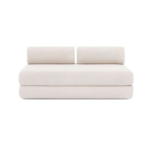 Canapé Droit Convertible 5 Places - Tissu Imperméable - Gris