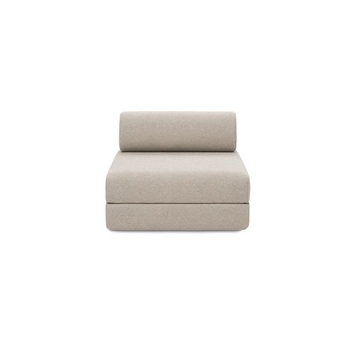 Canapé Droit Convertible 4 Places - Tissu Imperméable - Beige Clair