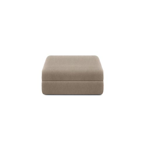 Canapé D'angle Convertible 6 Places - Tissu Lisse - Taupe