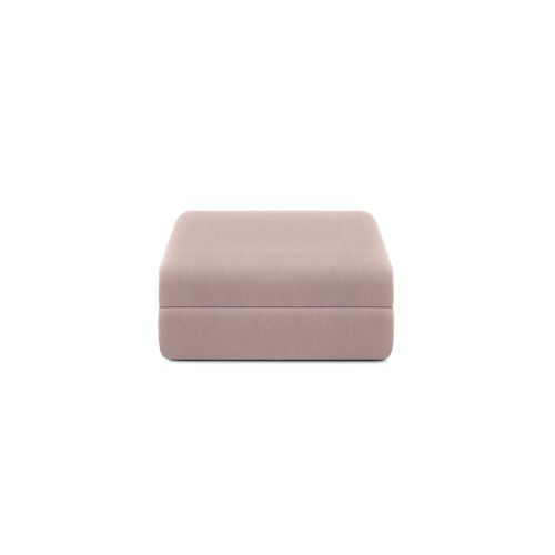 Canapé D'angle Convertible 6 Places - Tissu Lisse - Rose