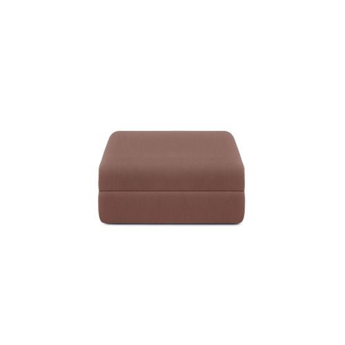 Canapé D'angle Convertible 6 Places - Tissu Lisse - Terracotta