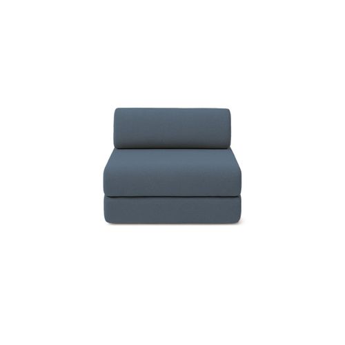 Canapé D'angle Convertible 6 Places - Tissu Lisse - Bleu