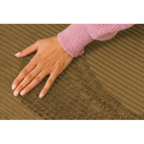 Canapé D'angle Convertible 6 Places - Velours Côtelé - Jaune