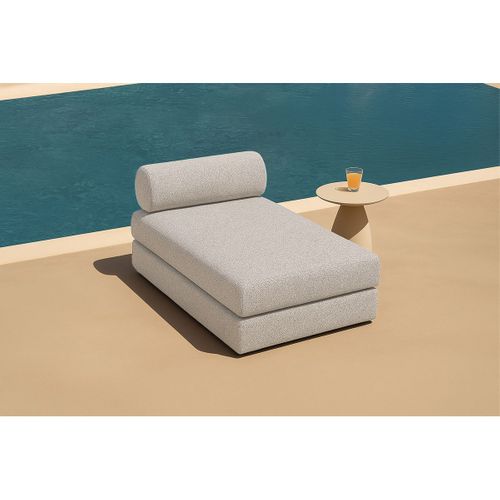 Méridienne Modulable Et Convertible - Tissu Imperméable - Beige Clair